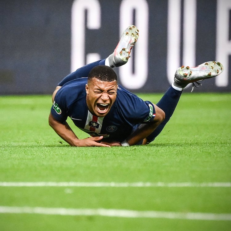 Mbappé liep tijdens de wedstrijd blessures op